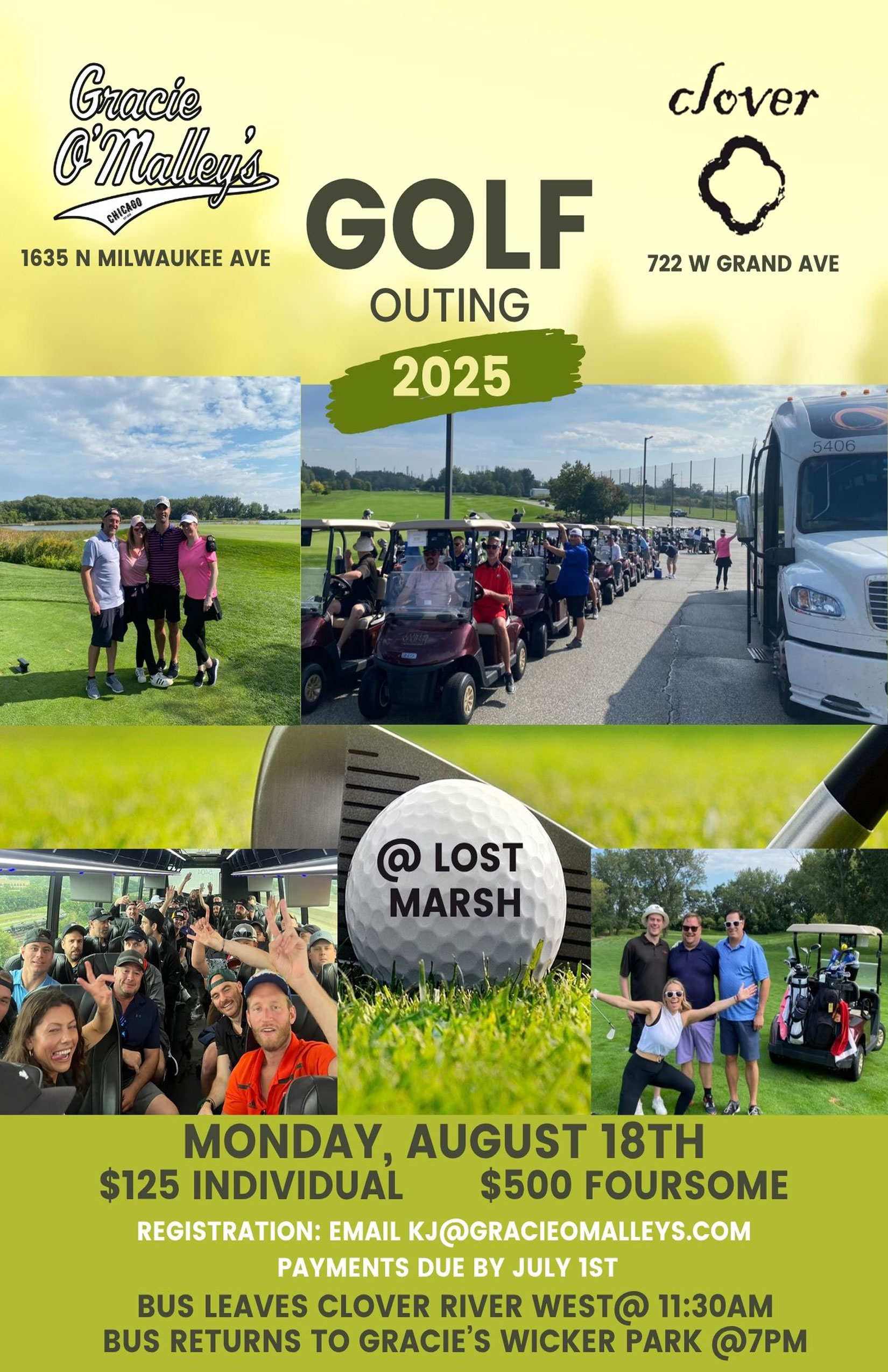 Gracie O’Malley’s & Clover Golf Outing 2025