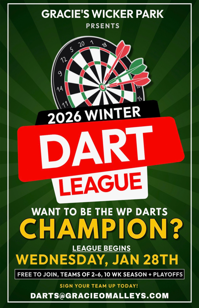 2026 Winter Dart League – Begins Wednesday, January 28 in Wicker Park