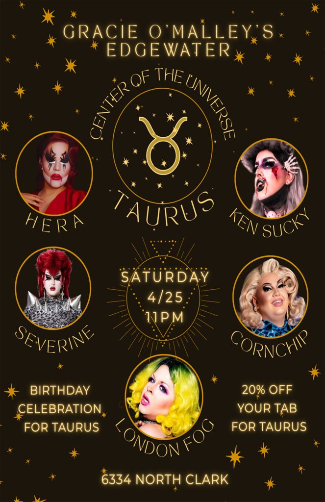 Taurus Birthday Celebration - Gracie O’Malley’s Edgewater - Saturday, April 25